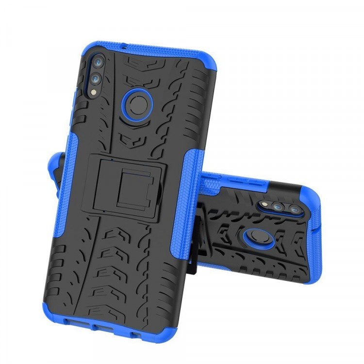 Чехол Hybrid Armor для Huawei Honor 8X Max (черный + голубой)