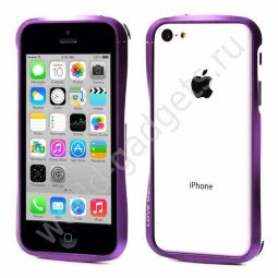 Металлический бампер LOVE MEI для iPhone 5C (фиолетовый)