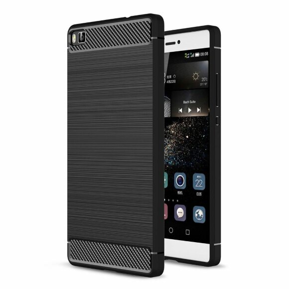 Чехол-накладка Carbon Fibre для Huawei P8 (черный)
