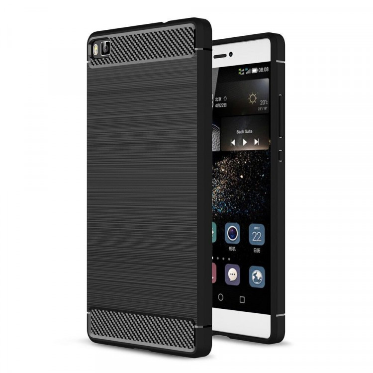 Чехол-накладка Carbon Fibre для Huawei P8 (черный)