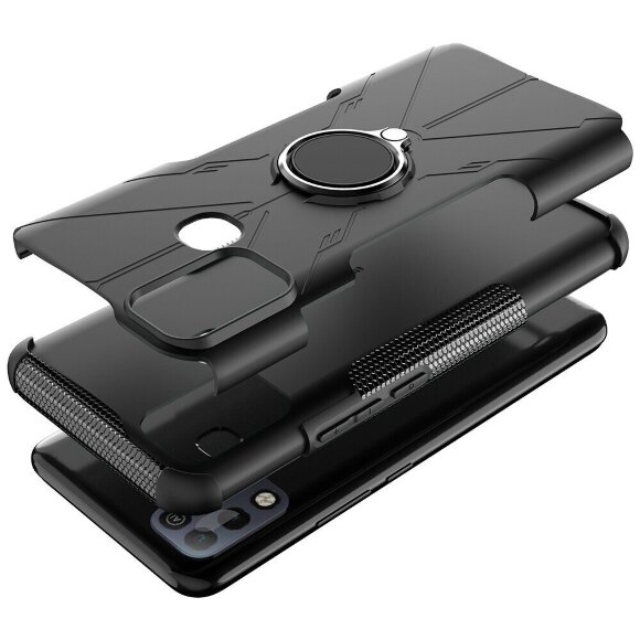Чехол Armor Shockproof Ring Holder для Infinix Hot 10 Play / Hot 11 Play (черный) Чехол Armor Shockproof Ring Holder для Infinix Hot 10 Play / Hot 11 Play (черный)
