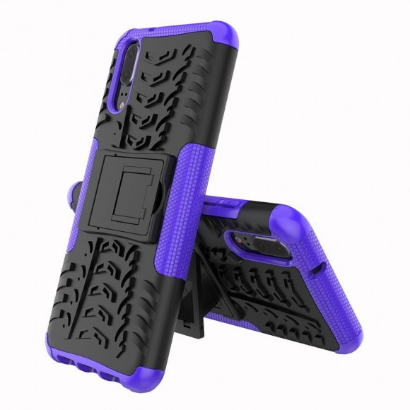 Чехол Hybrid Armor для Huawei P20 (черный + фиолетовый) Чехол Hybrid Armor для Huawei P20 (черный + фиолетовый)