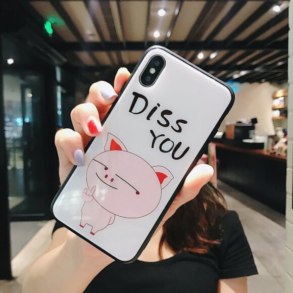 Чехол-накладка для iPhone X / ХS (Lovely Pig - White) Чехол-накладка для iPhone X / ХS (Lovely Pig - White)