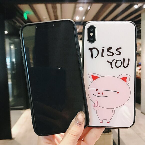 Чехол-накладка для iPhone X / ХS (Lovely Pig - White) Чехол-накладка для iPhone X / ХS (Lovely Pig - White)