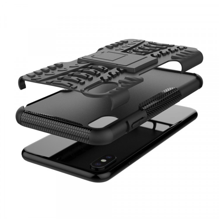 Чехол Hybrid Armor для iPhone XS Max (черный)