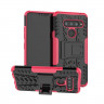 Чехол Hybrid Armor для LG V40 ThinQ (черный + розовый)