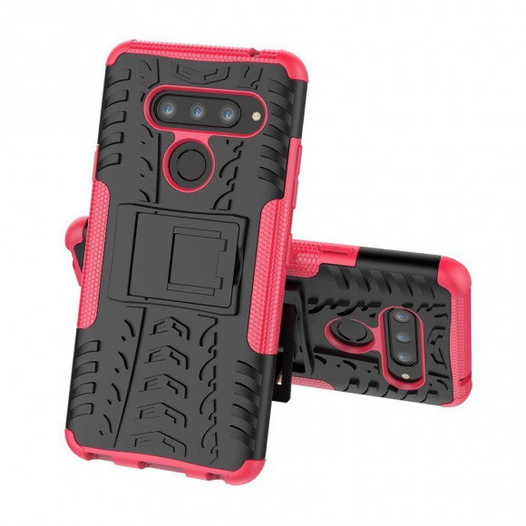 Чехол Hybrid Armor для LG V40 ThinQ (черный + розовый) Чехол Hybrid Armor для LG V40 ThinQ (черный + розовый)