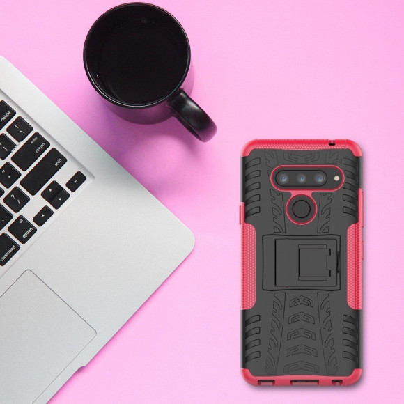 Чехол Hybrid Armor для LG V40 ThinQ (черный + розовый) Чехол Hybrid Armor для LG V40 ThinQ (черный + розовый)