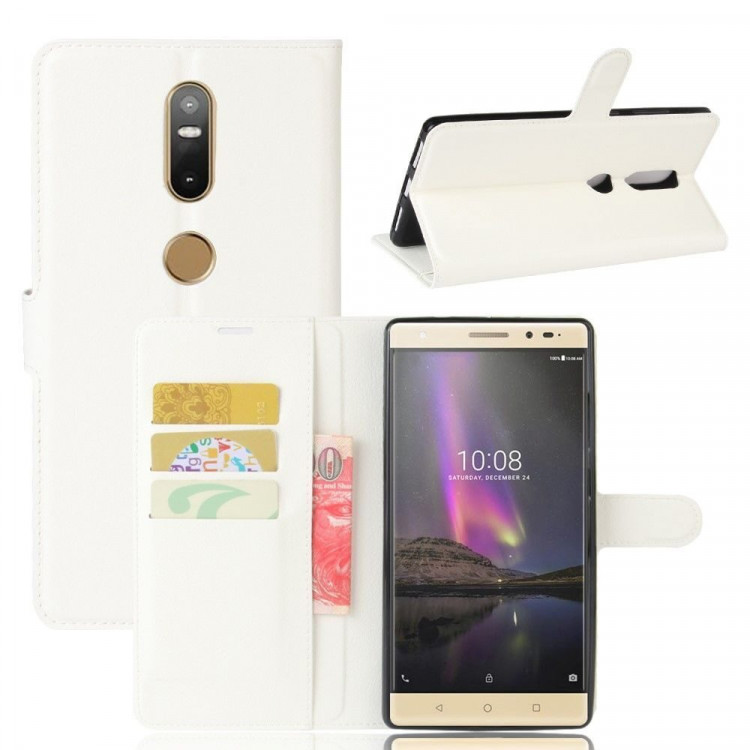 Чехол с визитницей для Lenovo Phab 2 Plus (белый)