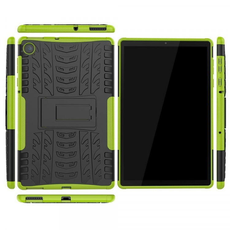 Чехол Hybrid Armor для Lenovo Tab M10 Plus, TB-X606 - 10,3 дюйма (черный + зеленый)