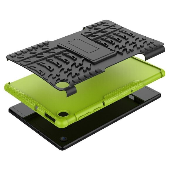 Чехол Hybrid Armor для Lenovo Tab M10 Plus, TB-X606 - 10,3 дюйма (черный + зеленый) Чехол Hybrid Armor для Lenovo Tab M10 Plus, TB-X606 - 10,3 дюйма (черный + зеленый)