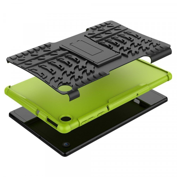 Чехол Hybrid Armor для Lenovo Tab M10 Plus, TB-X606 - 10,3 дюйма (черный + зеленый)