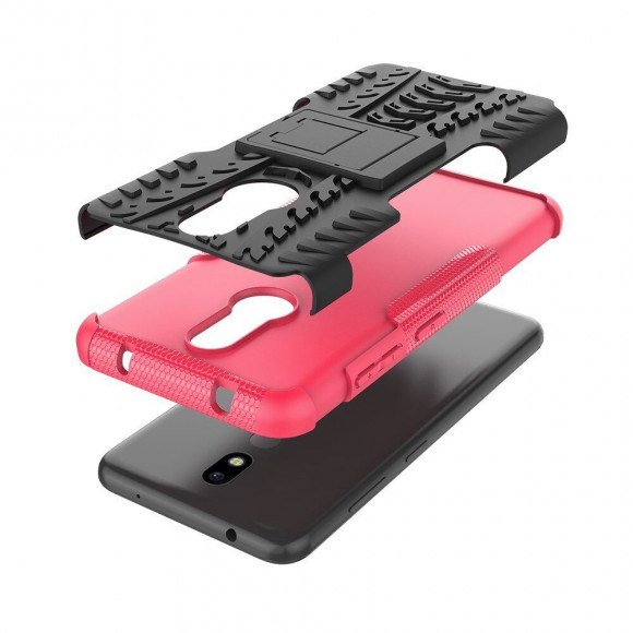 Чехол Hybrid Armor для Nokia 3.2 (черный + розовый) Чехол Hybrid Armor для Nokia 3.2 (черный + розовый)