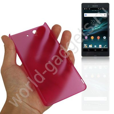 Тонкий пластиковый чехол для Sony Xperia Z (малиновый)