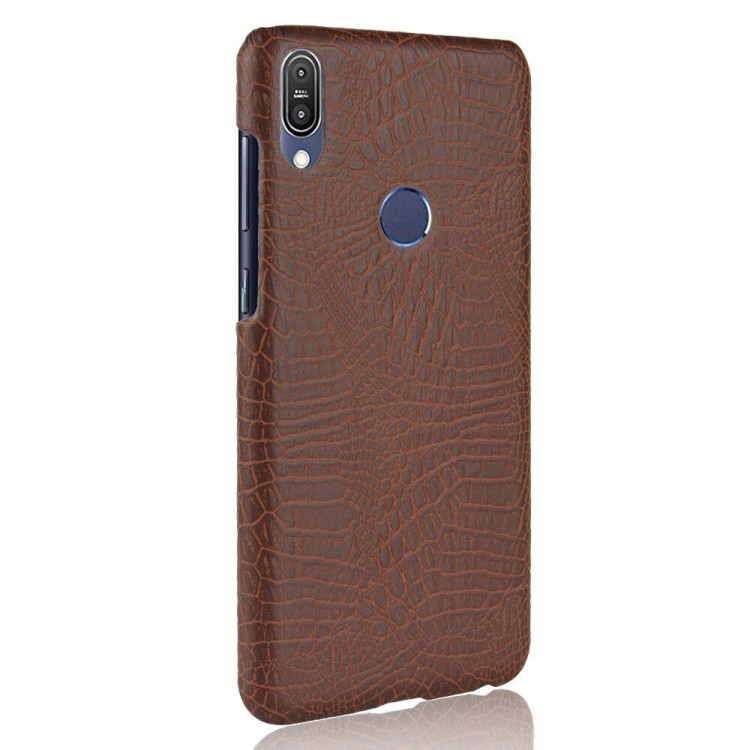 Чехол Crocodile Texture для Asus Zenfone Max Pro (M1) ZB601KL / ZB602KL (коричневый)