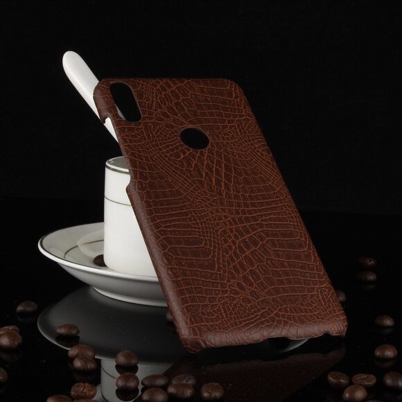 Чехол Crocodile Texture для Asus Zenfone Max Pro (M1) ZB601KL / ZB602KL (коричневый)