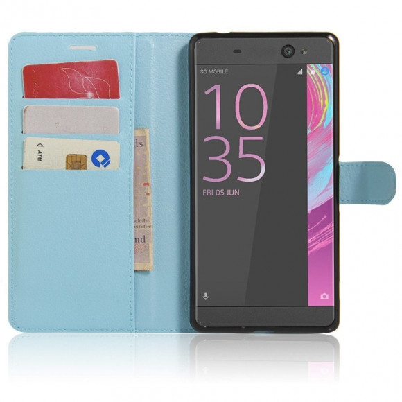 Чехол с визитницей для Sony Xperia XA Ultra (голубой) Чехол с визитницей для Sony Xperia XA Ultra (голубой)