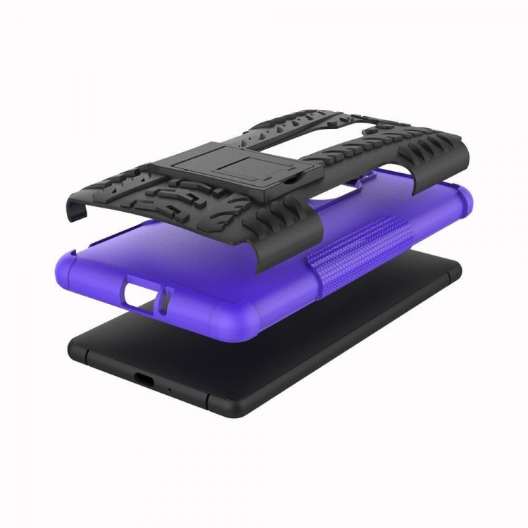 Чехол Hybrid Armor для Sony Xperia XZ2 Premium (черный + фиолетовый)