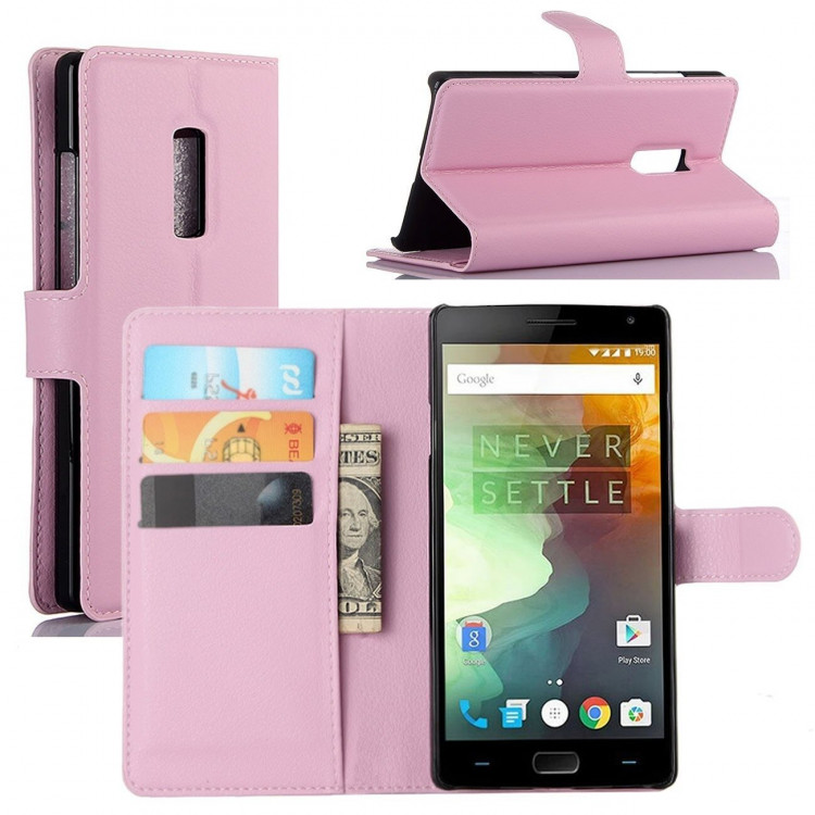 Чехол с визитницей для OnePlus 2 (розовый)