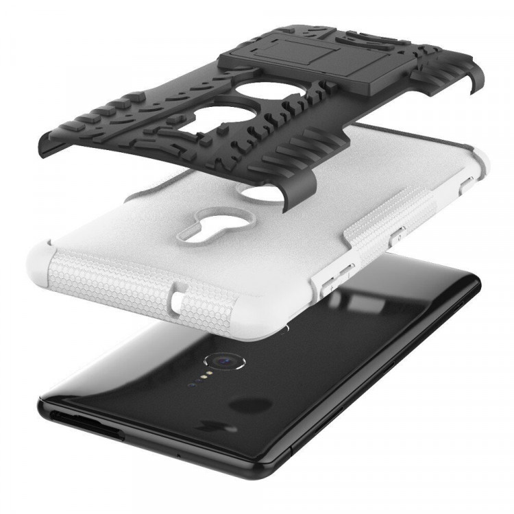 Чехол Hybrid Armor для Sony Xperia XZ3 (черный + белый)