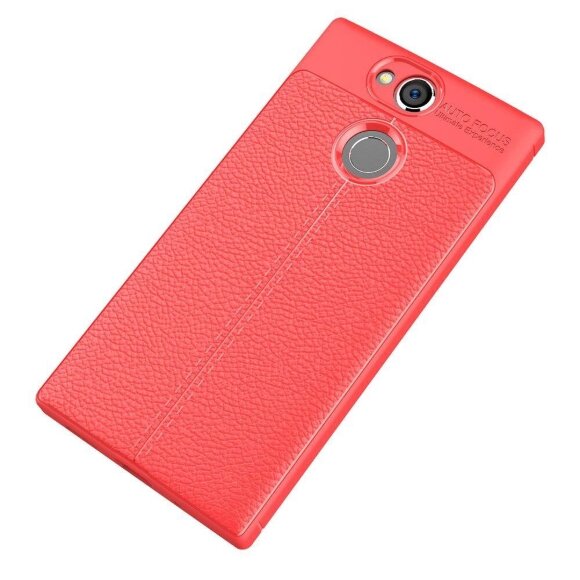 Чехол-накладка Litchi Grain для Sony Xperia XA2 (красный) Чехол-накладка Litchi Grain для Sony Xperia XA2 (красный)