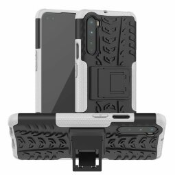 Чехол Hybrid Armor для OnePlus Nord (черный + белый)