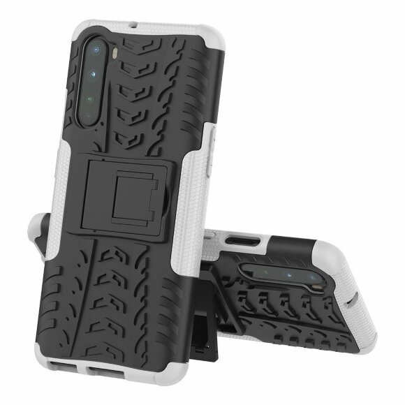 Чехол Hybrid Armor для OnePlus Nord (черный + белый) Чехол Hybrid Armor для OnePlus Nord (черный + белый)