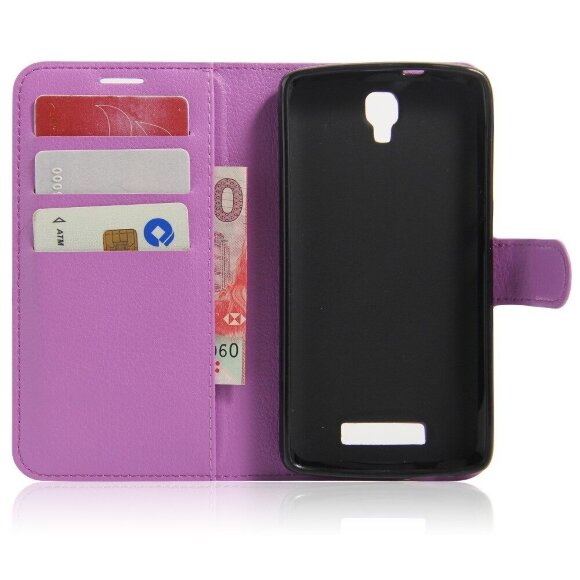 Чехол с визитницей для ZTE Blade L5 / L5 Plus (фиолетовый)