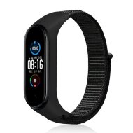 Нейлоновый ремешок для Xiaomi Mi Band 6 / Mi Band 5 / Mi Band 4 / Mi Band 3 (черный с белой прострочкой) Нейлоновый ремешок для Xiaomi Mi Band 6 / Mi Band 5 / Mi Band 4 / Mi Band 3 (черный с белой прострочкой)