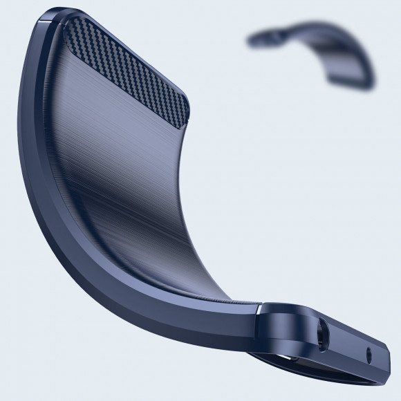 Чехол-накладка Carbon Fibre для Realme C31 (темно-синий) Чехол-накладка Carbon Fibre для Realme C31 (темно-синий)