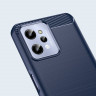 Чехол-накладка Carbon Fibre для Realme C31 (темно-синий)