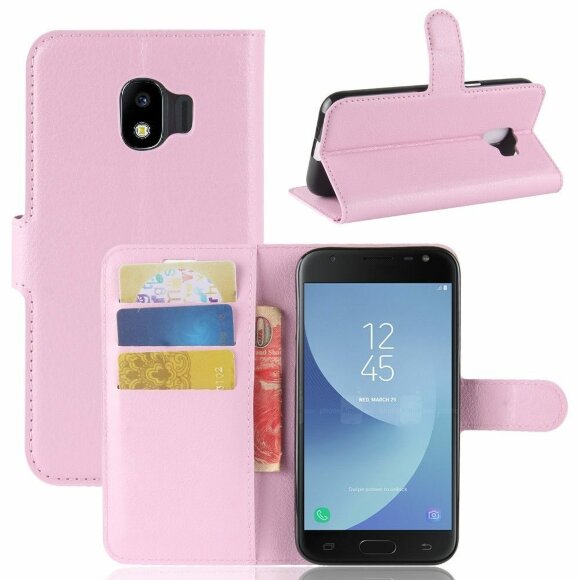 Чехол с визитницей для Samsung Galaxy J2 Pro 2018 (розовый)