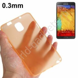 Тонкий чехол (0,3мм) для Samsung Galaxy Note 3 / N9000 (оранжевый)
