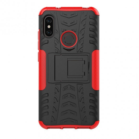 Чехол Hybrid Armor для Xiaomi Mi A2 Lite / Redmi 6 Pro (черный + красный)
