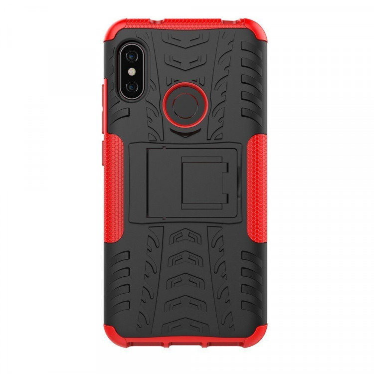 Чехол Hybrid Armor для Xiaomi Mi A2 Lite / Redmi 6 Pro (черный + красный)