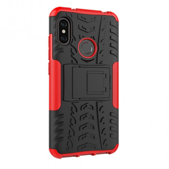Чехол Hybrid Armor для Xiaomi Mi A2 Lite / Redmi 6 Pro (черный + красный)