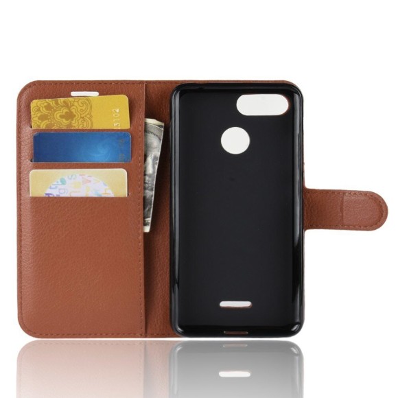 Чехол с визитницей для Xiaomi Redmi 6 (коричневый) Чехол с визитницей для Xiaomi Redmi 6 (коричневый)