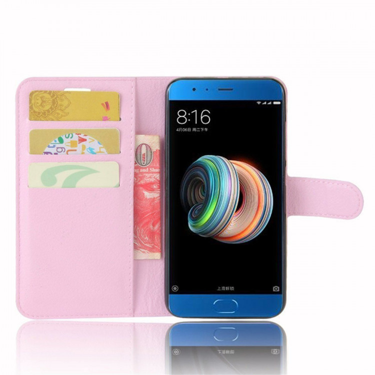 Чехол с визитницей для Xiaomi Mi Note 3 (розовый)