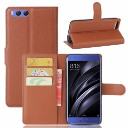 Чехол с визитницей для Xiaomi Mi6 (коричневый)
