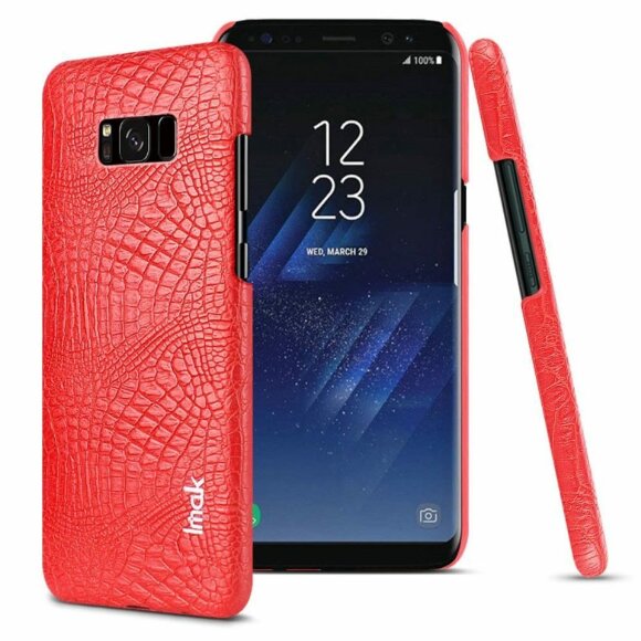 Чехол-накладка iMak Ruiyi Crocodile для Samsung Galaxy S8+ (красный)
