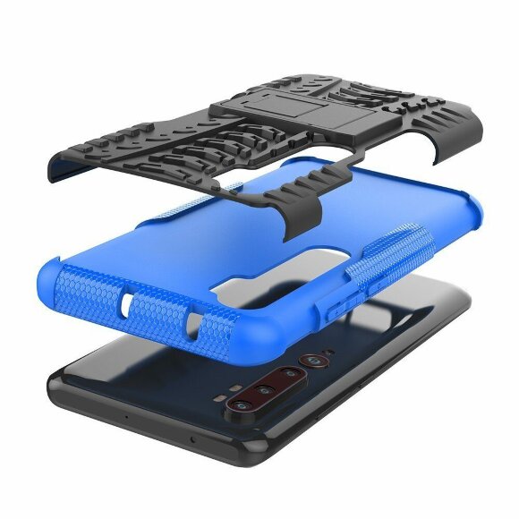 Чехол Hybrid Armor для Xiaomi Mi Note 10 / Mi Note 10 Pro / Mi CC9 Pro (черный + голубой) Чехол Hybrid Armor для Xiaomi Mi Note 10 / Mi Note 10 Pro / Mi CC9 Pro (черный + голубой)