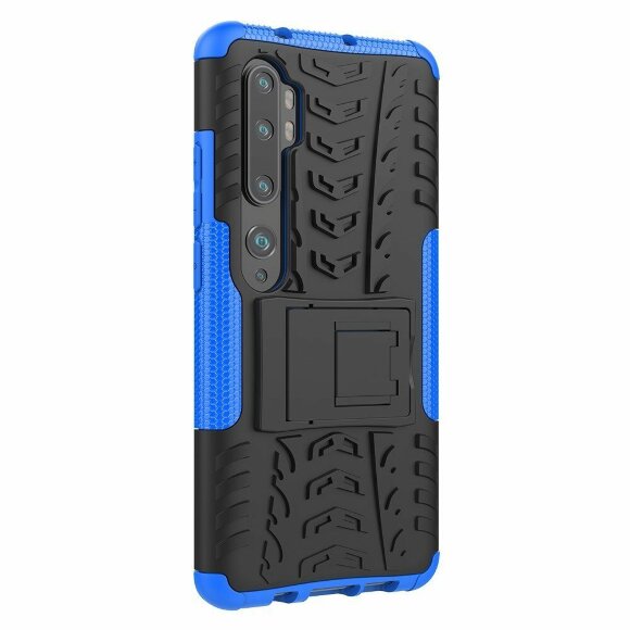 Чехол Hybrid Armor для Xiaomi Mi Note 10 / Mi Note 10 Pro / Mi CC9 Pro (черный + голубой) Чехол Hybrid Armor для Xiaomi Mi Note 10 / Mi Note 10 Pro / Mi CC9 Pro (черный + голубой)