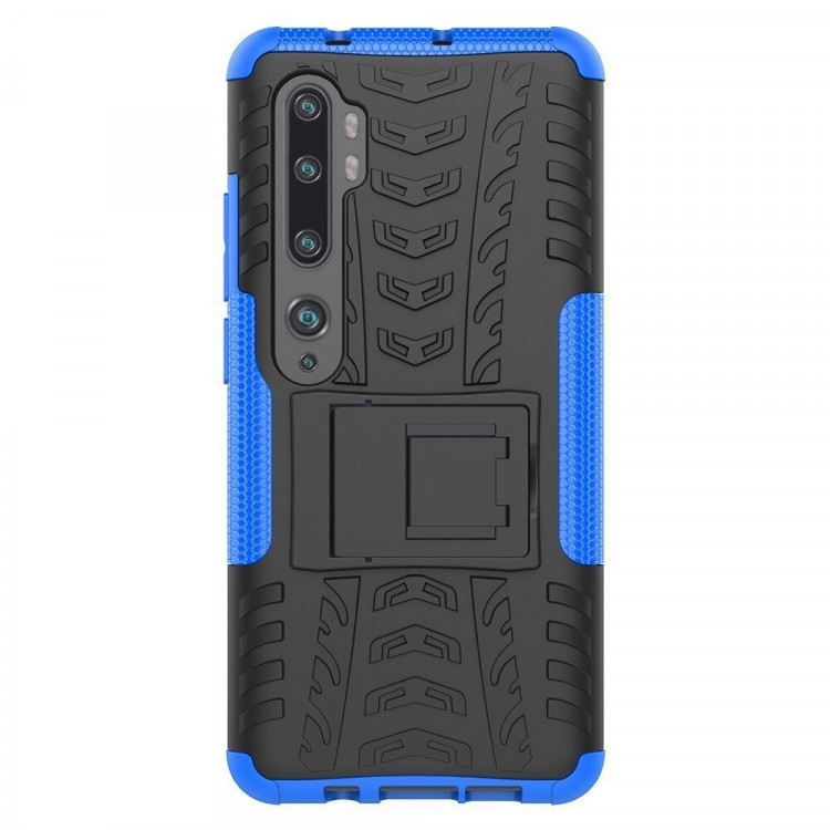 Чехол Hybrid Armor для Xiaomi Mi Note 10 / Mi Note 10 Pro / Mi CC9 Pro (черный + голубой)