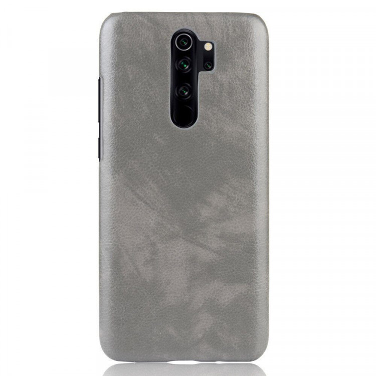 Кожаная накладка-чехол для Xiaomi Redmi Note 8 Pro (серый)
