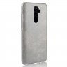 Кожаная накладка-чехол для Xiaomi Redmi Note 8 Pro (серый)