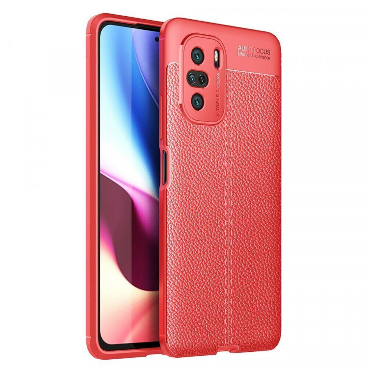 Чехол-накладка Litchi Grain для Xiaomi Mi 11i / Redmi K40 / Redmi K40 Pro / Xiaomi Poco F3 (красный)