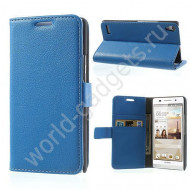 Горизонтальный чехол для Huawei Ascend P6 (голубой) Горизонтальный чехол для Huawei Ascend P6 (голубой)