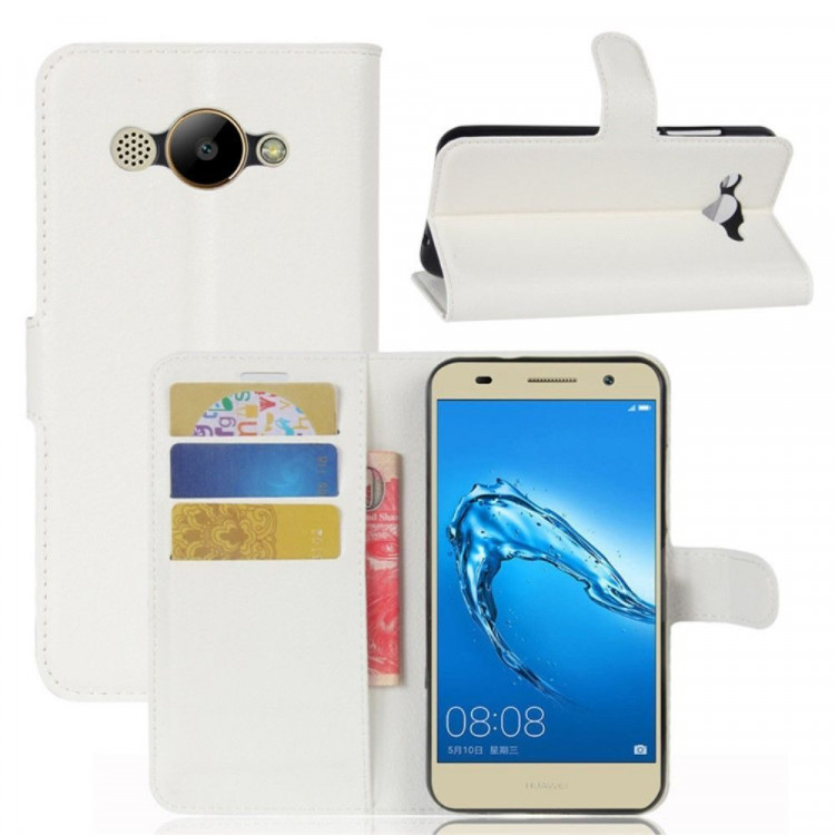 Чехол с визитницей для Huawei Y3 2017 (белый)