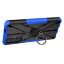 Чехол Armor Shockproof Ring Holder для Tecno Pova 3 (черный + голубой)