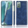 Кожаная накладка-чехол для Samsung Galaxy Note 20 (синий)